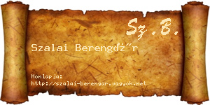Szalai Berengár névjegykártya